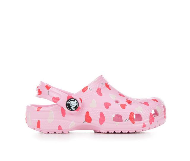 Girls' Crocs Infant Classic Heart Pop Clog in Flamingo color