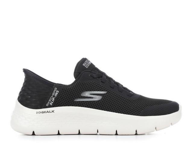 Women's Skechers Go 124836 Go Walk Flex Slip-Ins Walking Shoes in Black/White color