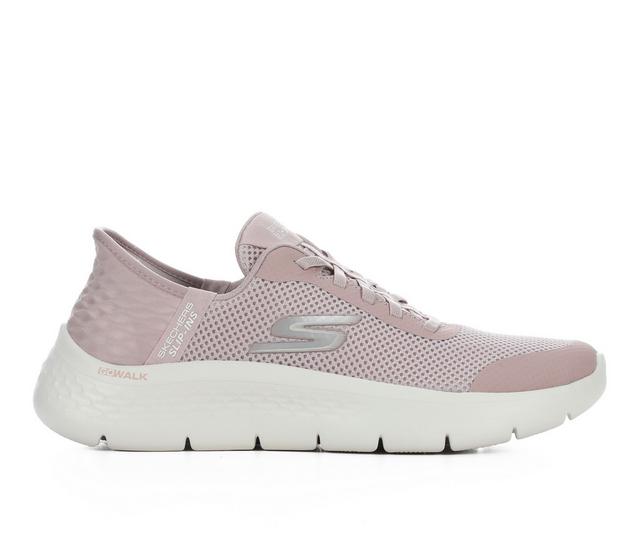 Women's Skechers Go 124836 Go Walk Flex Slip-Ins Walking Shoes in Mauve color