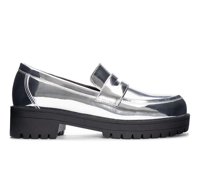 Women's Dirty Laundry Voidz Heeled Loafers in Silver color