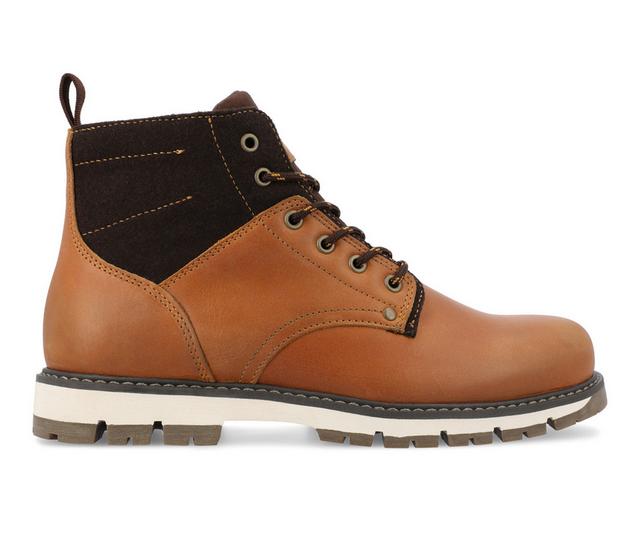 Men's Territory Redline Lace Up Boots in Chestnut color