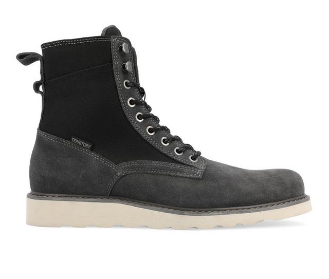 Men's Territory Elevate Lace Up Boots in Grey color