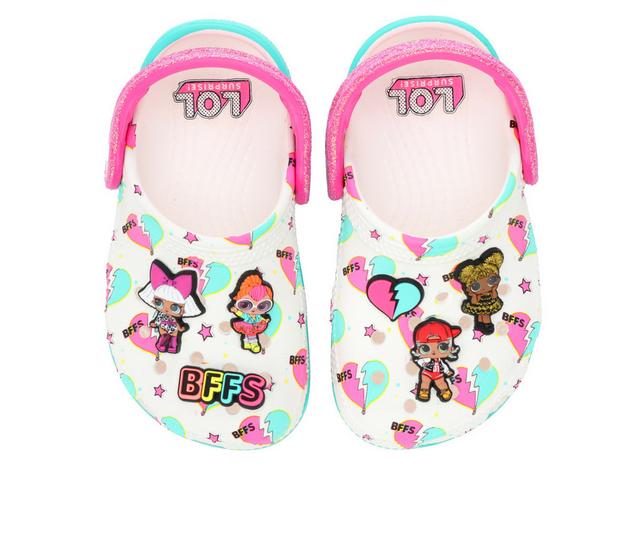 Girls' Crocs Infant & Toddler Classic Lol Surprise BFF Clogs in White Multi color