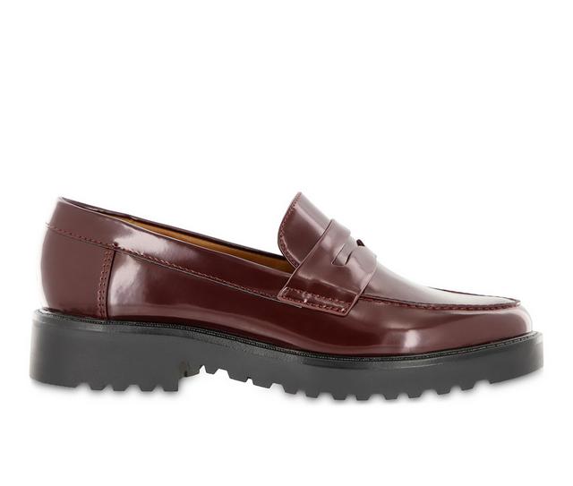 Women's Mia Amore Hali Chunky Lugged Loafers in Cordovan color