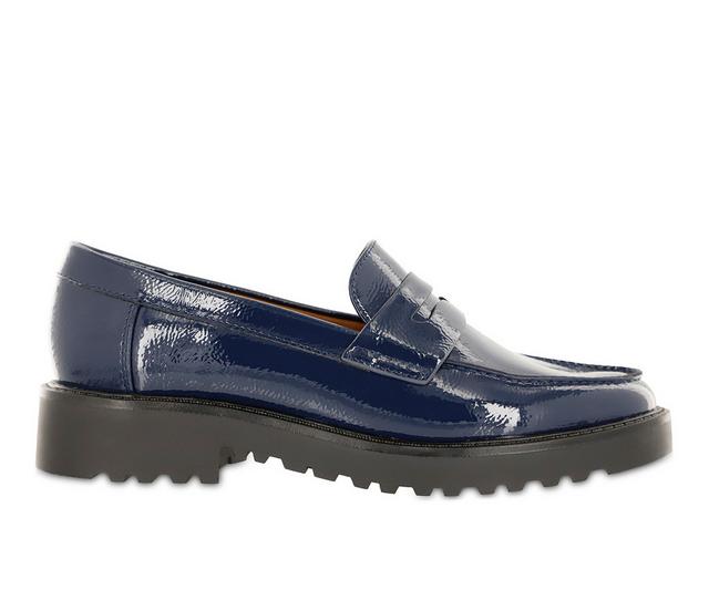 Women's Mia Amore Hali Chunky Lugged Loafers in Navy color