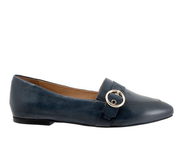 Women's Trotters Emmett Casual Slip On Shoes in Navy color