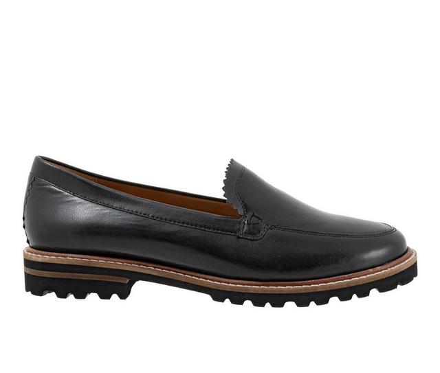 Women's Trotters Fayth Casual Loafers in Black color