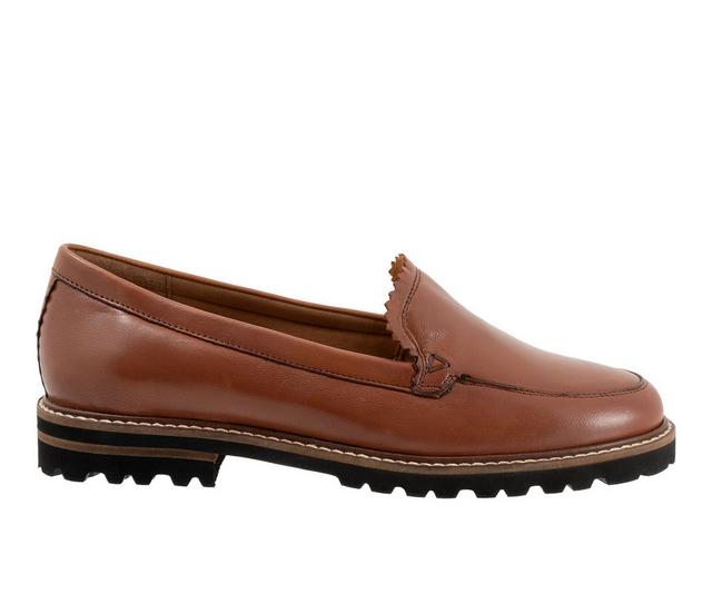 Women's Trotters Fayth Casual Loafers in Cognac/Lug color
