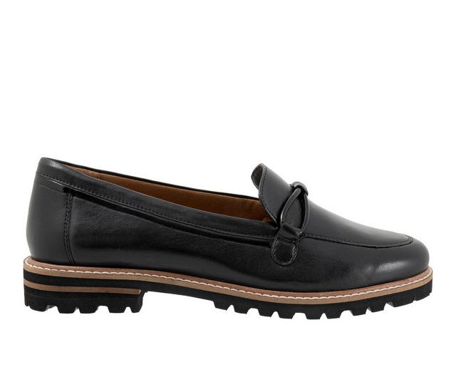 Women's Trotters Fiora Slip On Shoes in Black color