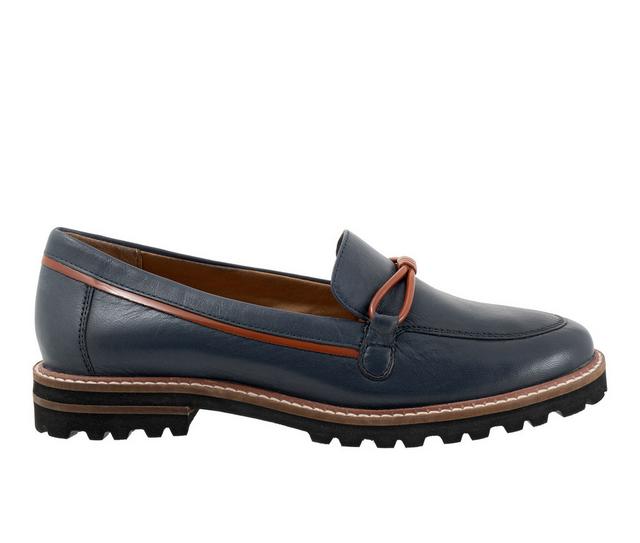 Women's Trotters Fiora Slip On Shoes in Navy color