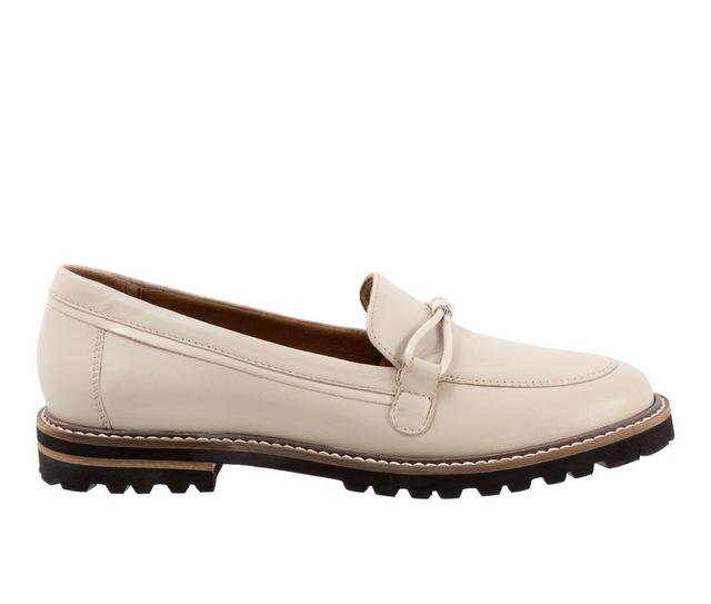 Women's Trotters Fiora Slip On Shoes in Ivory color