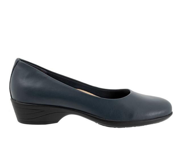 Women's Trotters Rozalin Low Heel Pumps in Navy color