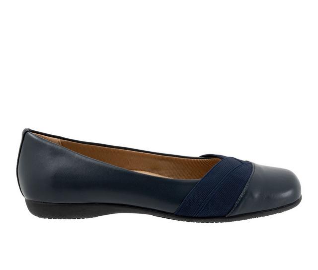 Women's Trotters Stella Flats in Navy color