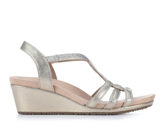 Women's LifeStride Monaco Wedge Sandals in Platino color