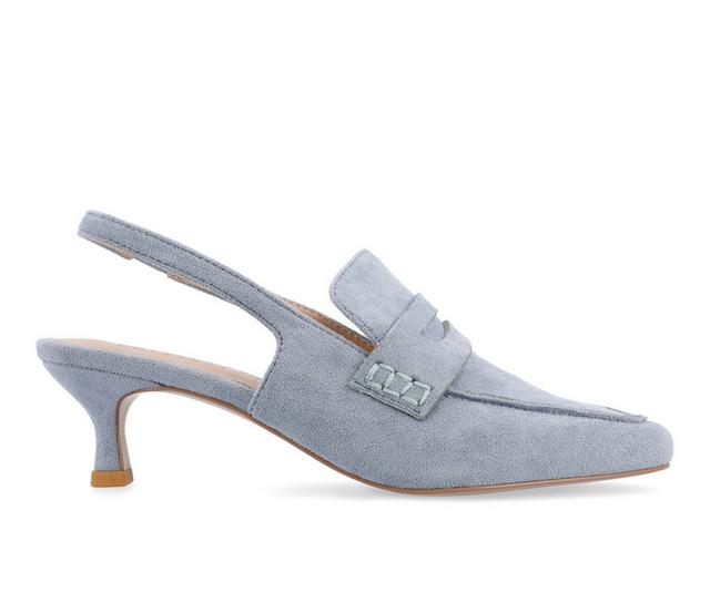 Women's Journee Collection Amory Slingback Loafer Pumps in Blue color