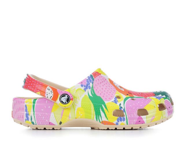 Women's Crocs Classic Novelty Clog in Fruit Salad color