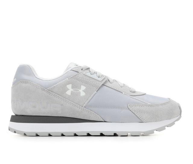 Men's Under Armour Essential Runner Sneakers in Grey/Grey/Wht color