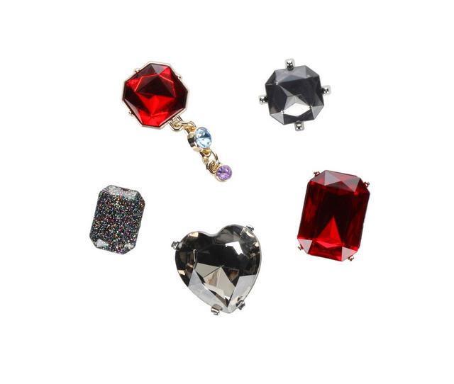 Crocs Jibbitz Premium 5 Packs in Dark Moody Gems color