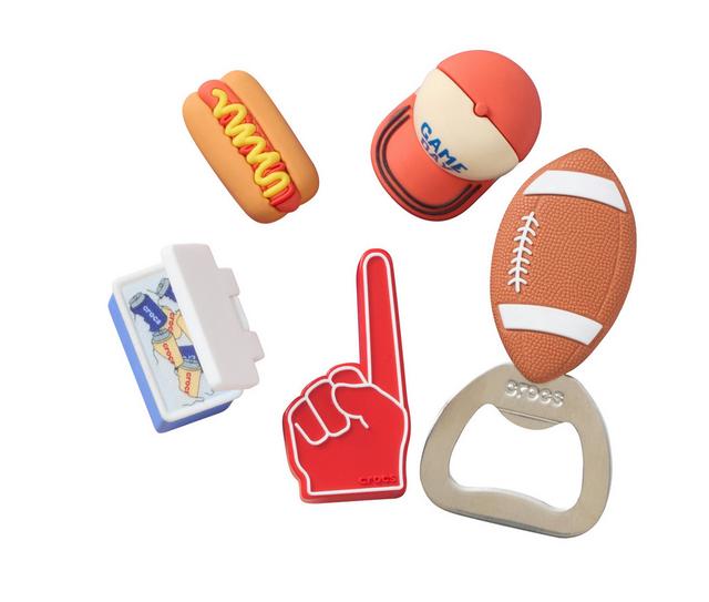 Crocs Jibbitz Premium 5 Packs in Tailgate color