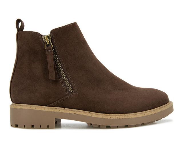Women's Esprit Sassie Ankle Booties in Dark Brown color
