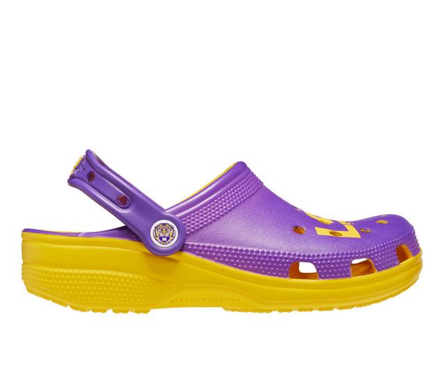 Men's Crocs LSU Classic Clogs in Sunflower color