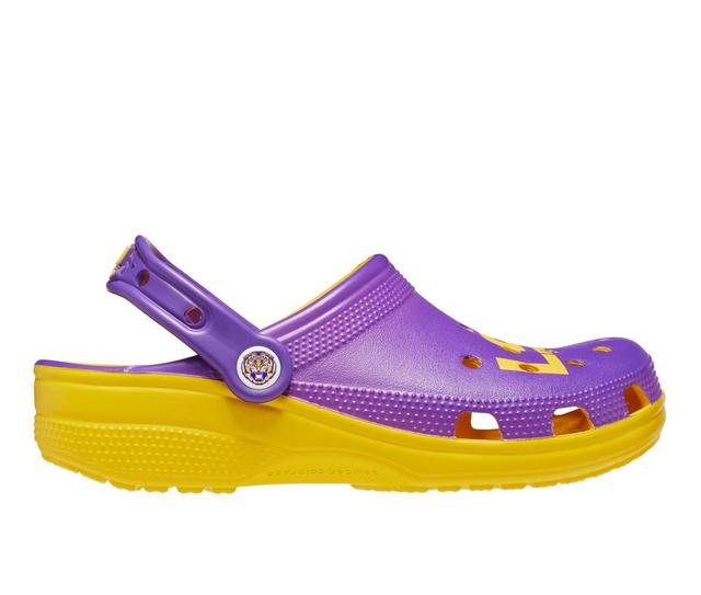 Men's Crocs LSU Classic Clog in Sunflower color