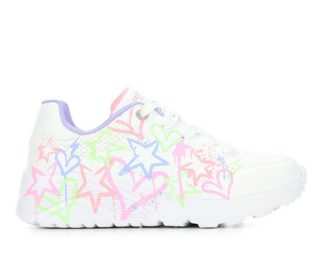 Girls' Skechers Street Little Kid & Big Kid Uno Lite My Drip Sneakers in White/Pastel color