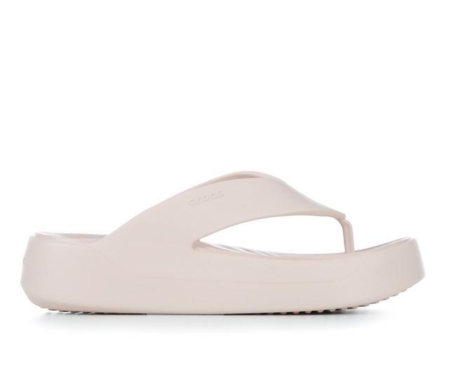 Women's Crocs Getaway Platform Flip Flops in Quartz color