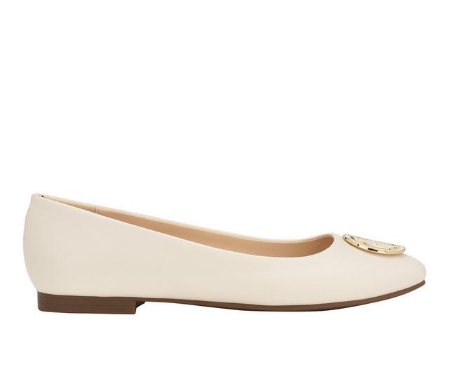 Women's Tommy Hilfiger Ganimay Flats in Ivory color