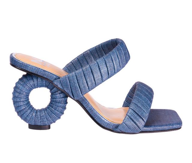 Women's Ninety Union Ash Dress Sandals in Blue Denim color