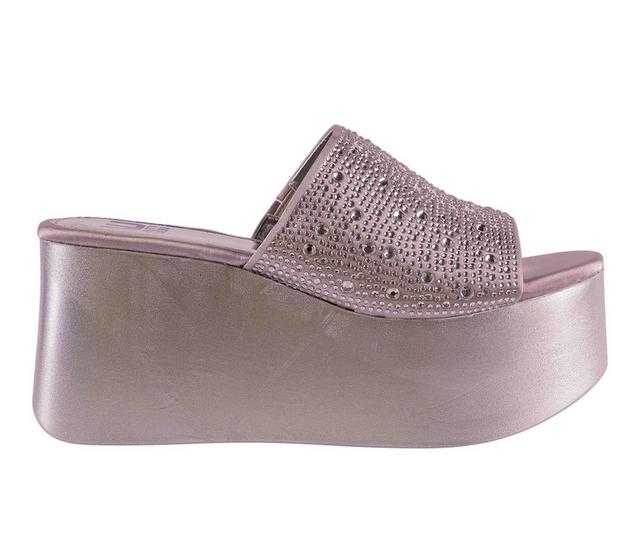 Women's Ninety Union Bahamas Platform Wedge Sandals in Silver color