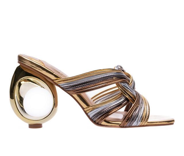 Women's Ninety Union Brazil Dress Sandals in Gold color