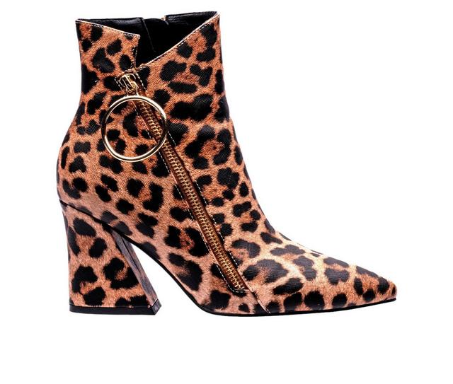 Women's Ninety Union Classic Heeled Booties in Leopard color