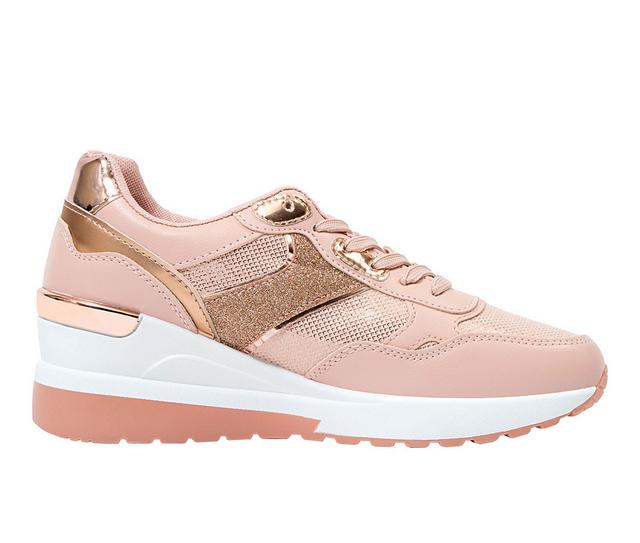 Women's Ninety Union Relax Wedged Fashion Sneakers in Pink color