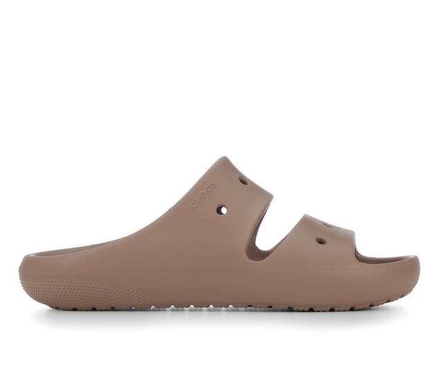 Adults' Crocs Classic Sandal v2 in Latte color