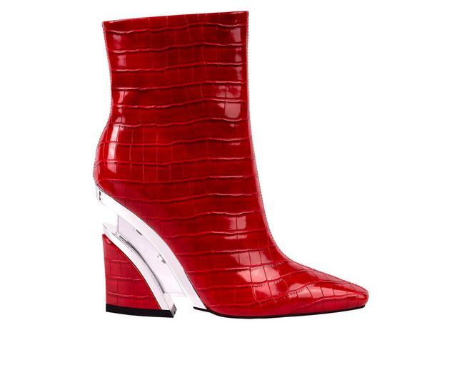 Women's Ninety Union Via Wedge Booties in Red color