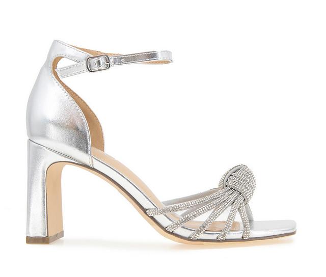 Women's XOXO Flavia Special Occasion Dress Sandals in Silver color