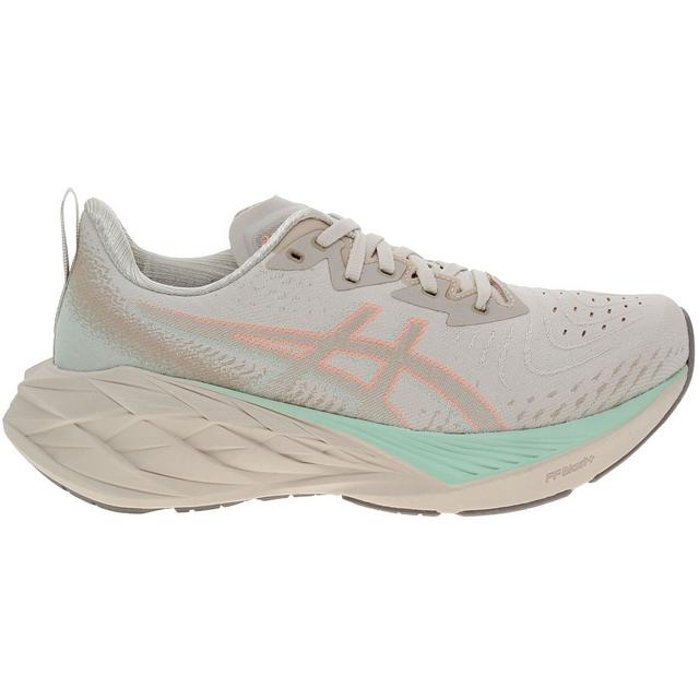 Women's ASICS Novablast 4 Trail Running Shoes in Haze color