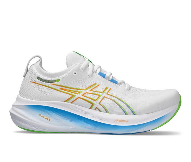 Men's ASICS Gel Nimbus 26 Running Shoes in WhiteWaterscape color