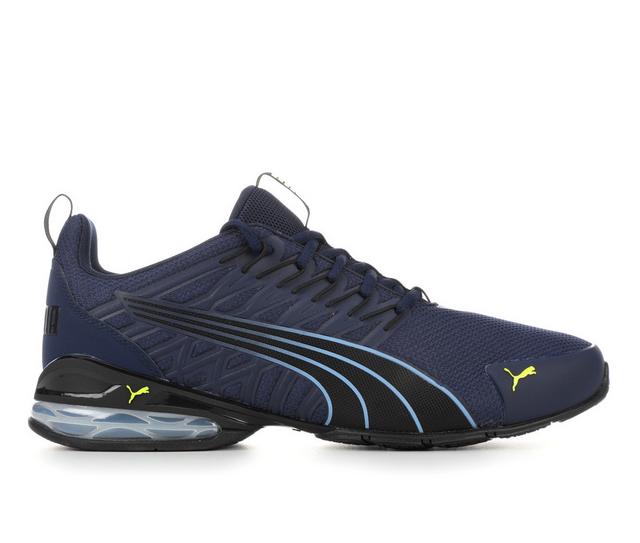 Men's Puma Voltaic Evo Sneakers in Navy/Lime color