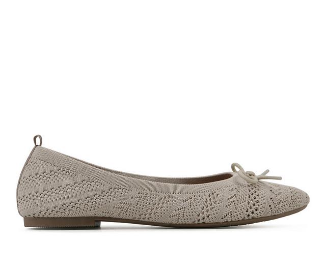 Women's White Mountain Sashay Flats in Taupe color