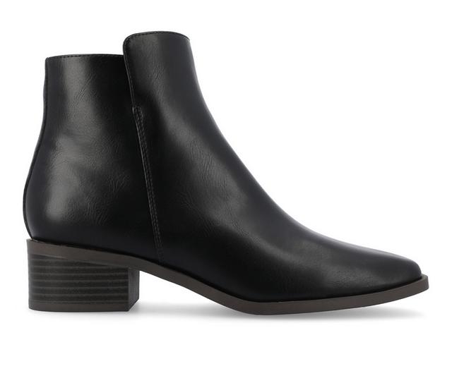 Women's Journee Collection Cappri Block Heel Booties in Black color