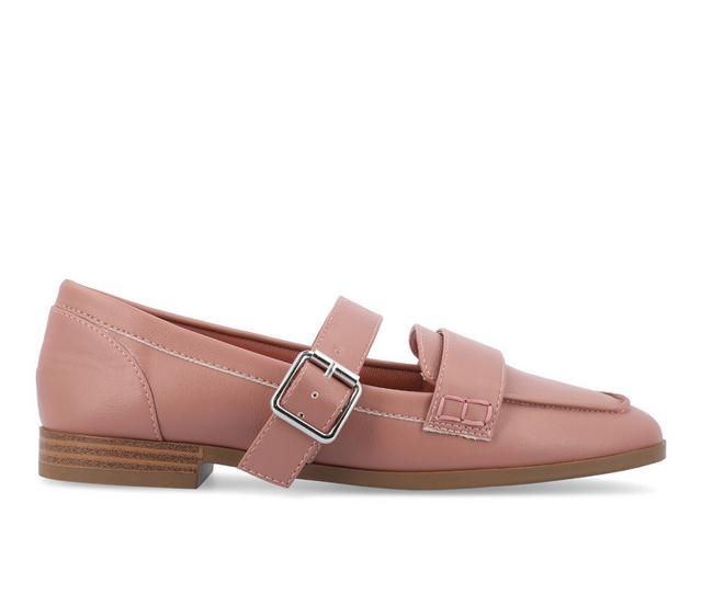 Women's Journee Collection Caspian Mary Jane Loafers in Mauve color