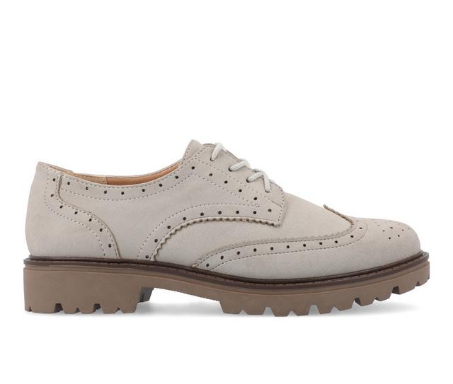 Women's Journee Collection Claudiya Chunky Oxfords in Grey color