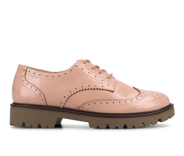 Women's Journee Collection Claudiya Chunky Oxfords in Patent/Blush color