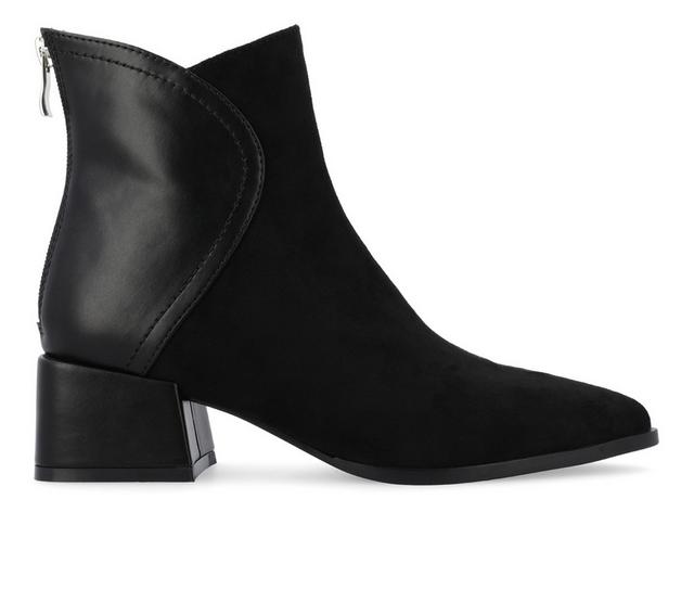 Women's Journee Collection Consuello Block Heel Booties in Black color
