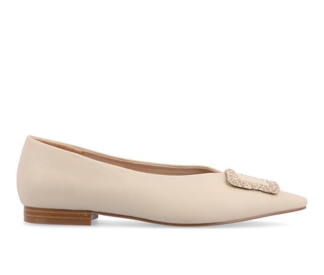 Women's Journee Collection Elowen Flats in Beige color