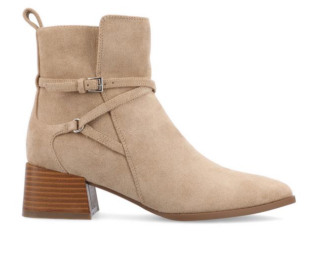 Women's Journee Collection Estelle Booties in Beige color