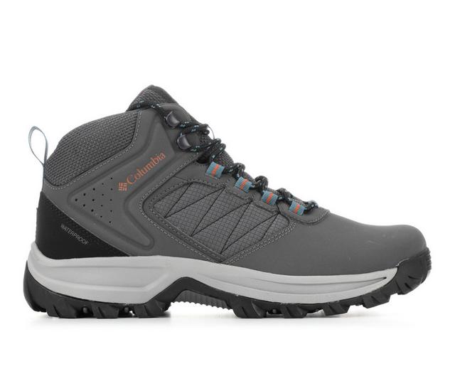 Men's Columbia Transverse Hike Waterproof Hiking Boots in Dark Gray color