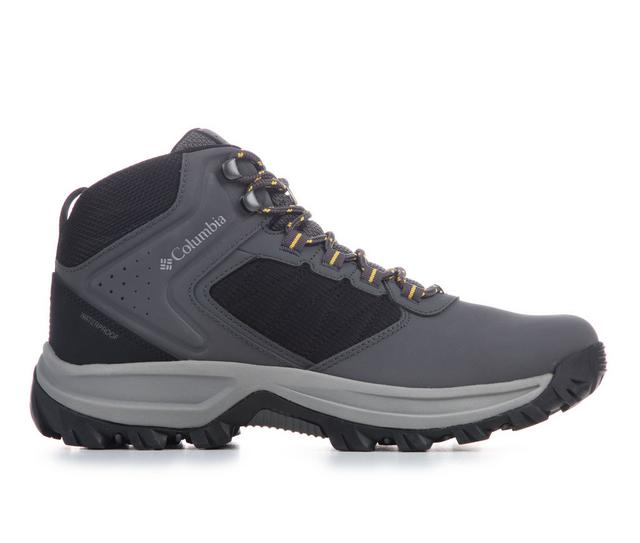 Men's Columbia Transverse Hike Waterproof Hiking Boots in Dk Grey/Stinger color